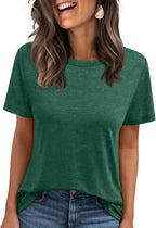 Summer Tops Women Spring Short Sleeve Shirts Beach Vacation Outfits Plus Size Workout Tshirts Casual Clothes