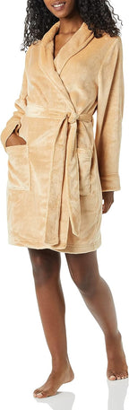 Women's Mid-Length Plush Robe (Available in Plus Size)