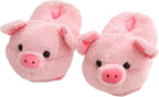 Cute Pig Cartoon Animal Home Furry Slippers - Women's Warm Winter Slippers