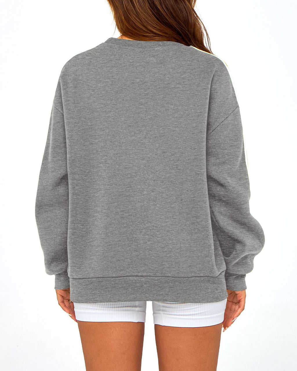 Womens Oversized Sweatshirts 2024 Casual Fall Crew Neck Color Block Long Sleeve Loose Pullover Top Y2K Clothes