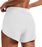 Womens Mid Waisted Dolphin Athletic Shorts for Women Lightweight High Split for Gym Workout with Liner Quick Dry