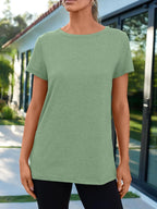 Summer Tops Women Spring Short Sleeve Shirts Beach Vacation Outfits Plus Size Workout Tshirts Casual Clothes