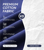 Mens Pajamas Set Soft Cotton Notched Collar Pajamas for Men Long Sleeve Mens Sleepwear with Pockets & Front Fly