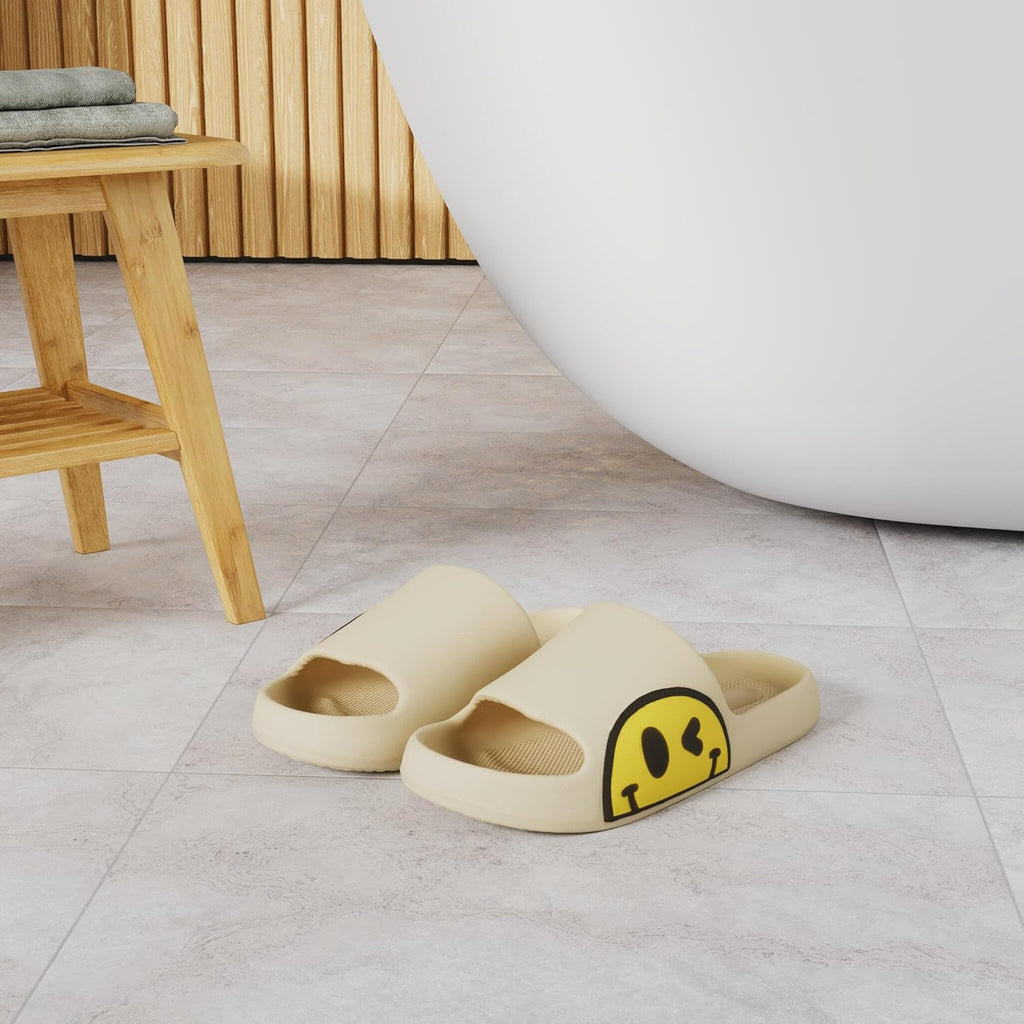 Sandals for Girls and Boys,Mens Slippers Sandals for Women,EVA Anti-Slip Indoor & Outdoor Kids Slippers Smile Face Open Toe Spa Bath Pool Gym House Casual Shower Shoes